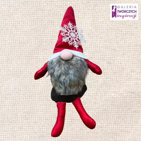 Czerwony Mikołajek (7) - Lalka tekstylna 48 cm